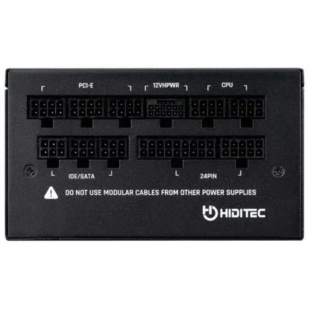 Hiditec Fuente de Alimentación GDX750 V2 750W ATX 3.0 PCIe 5.0 80 Plus Gold Full Modular con Cable 12VHPWR para NVIDIA GeForce RTX 40 - Ventilador 140mm FDB Silencioso